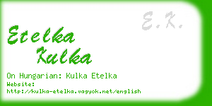 etelka kulka business card